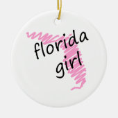 Florida Girl met Scribble Florida Map Keramisch Ornament (Voorkant)