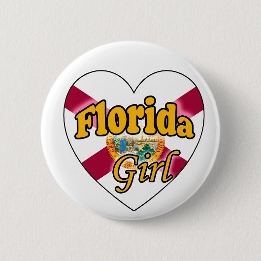 Florida Girl Ronde Button 5,7 Cm (Voorkant)