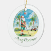 Florida Golfer Santa Golfing  Holiday  Keramisch Ornament (Links)