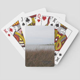 Florida Golfkust Afschrikwekkende Needlerush Foto Pokerkaarten