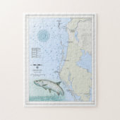 Florida Golfkust Nautical puzzle map Legpuzzel (Verticaal)