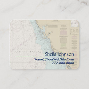 Florida Golfkust Punta Gorda Nautical Chart Visitekaartje