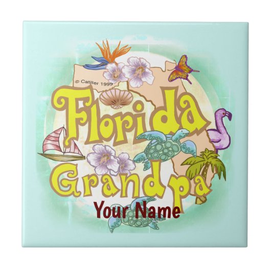 Florida Grandpa Tegeltje (Voorkant)