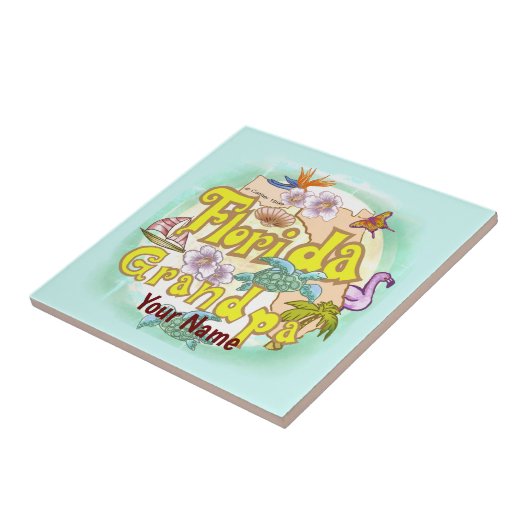 Florida Grandpa Tegeltje (Zijkant)