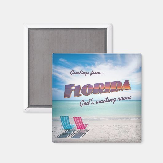 Florida grappige koelkast magneet (Voorkant / Achterkant)