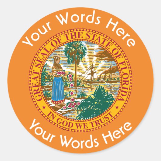 Florida Great Seal Custom Sticker (Voorkant)