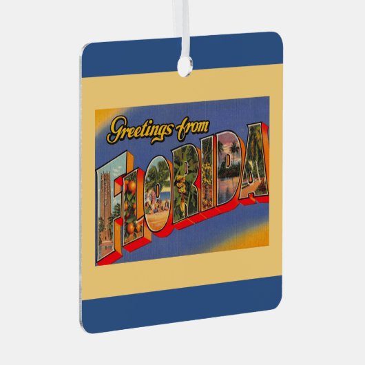 Florida Greetings Metalen Ornament (Voorkant Rechts)