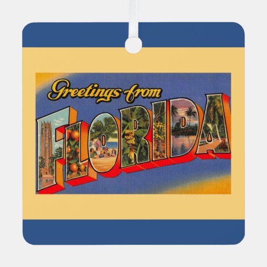 Florida Greetings Metalen Ornament (Voorkant)