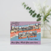 Florida, Greetings uit Jacksonville Beach Briefkaart (Staand voorkant)