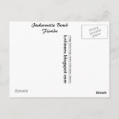 Florida, Greetings uit Jacksonville Beach Briefkaart (Achterkant)
