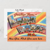 Florida, Greetings uit Lake Worth Briefkaart (Voorkant / Achterkant)