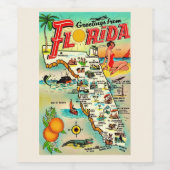 Florida Greetings Wijn Etiket (Enkel label)