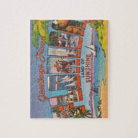 Florida Groeten 8x10 Jigsaw Puzzel (Verticaal)