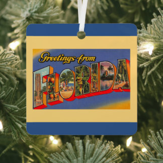 Florida Groeten Metalen Ornament