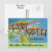 Florida, groeten van Fort Myers Briefkaart (Voorkant / Achterkant)