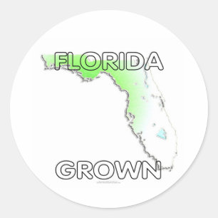 Florida Grown Ronde Sticker