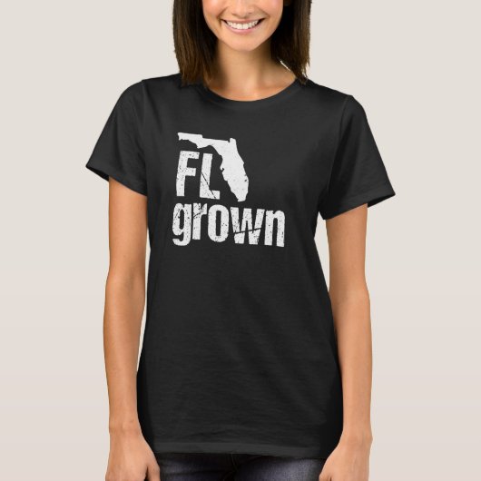 Florida Grown T-shirt FL Home State Shirt Gift (Voorkant)