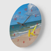Florida Gulf Coast Beach with Empty Chair Grote Klok (Hoek)