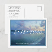 Florida Gulf Coast Save the Date Aankondigingskaart (Voorkant / Achterkant)