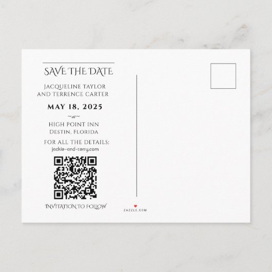 Florida Gulf Coast Save the Date Aankondigingskaart (Achterkant)