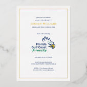 Florida Gulf Coast Universiteit Afstuderen Folie Uitnodiging (Voorkant)