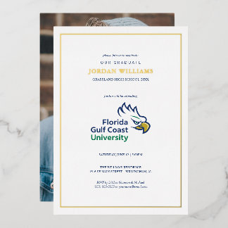 Florida Gulf Coast Universiteit Afstuderen Folie Uitnodiging