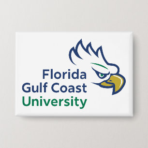 Florida Gulf Coast University FGCU Azul Eagles Button