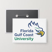 Florida Gulf Coast University | FGCU Azul Eagles Button (Voorkant / Achterkant)