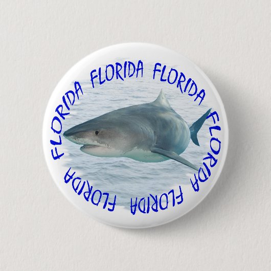 Florida haai ronde button 5,7 cm (Voorkant)