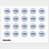 Florida-haai Ronde Sticker (Vel)
