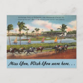 Florida, Hallendale, Gulfstream Park Briefkaart (Voorkant)