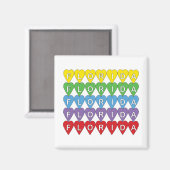 Florida Hart Regenboog Patroon Magneet (Voorkant / Achterkant)