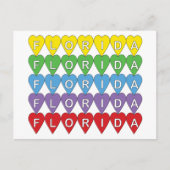 Florida Heart Colorful Briefkaart (Voorkant)