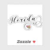 Florida Heart Flag Sticker (Vel)