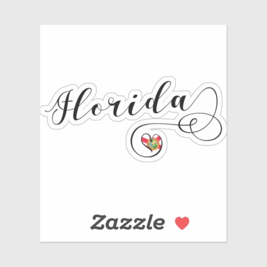 Florida Heart Flag Sticker (Vel)