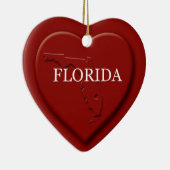 Florida Heart Map kerstversiering Keramisch Ornament (Rechts)