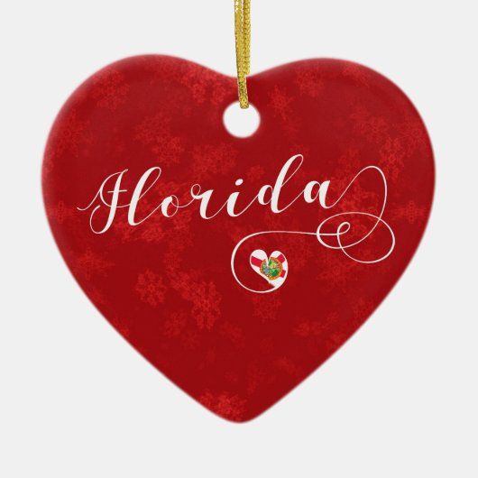 Florida Heart, Ornament met kerstbomen, Floridian (Voorkant)
