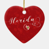 Florida Heart, Ornament met kerstbomen, Floridian (Achterkant)