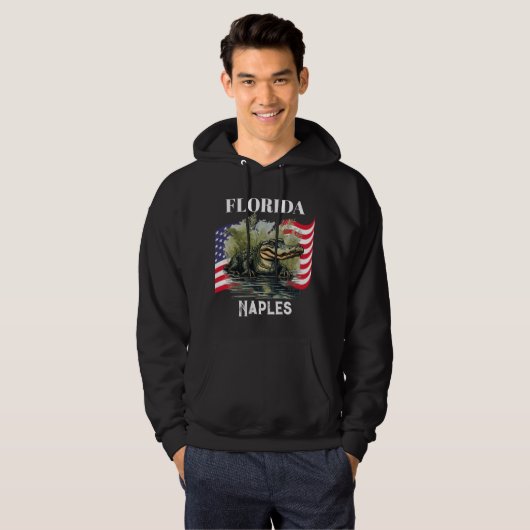 Florida Heren Pullover Donkere Hoodie (Voorkant volledig)