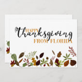 Florida Herfst Foliage Thanksgiving Card Feestdagenkaart (Voorkant / Achterkant)