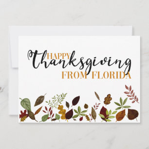 Florida Herfst Foliage Thanksgiving Card Feestdagenkaart