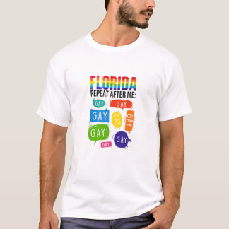 Florida Herhaal na mij LGBT Gay Pride Month LGBTQ T-shirt