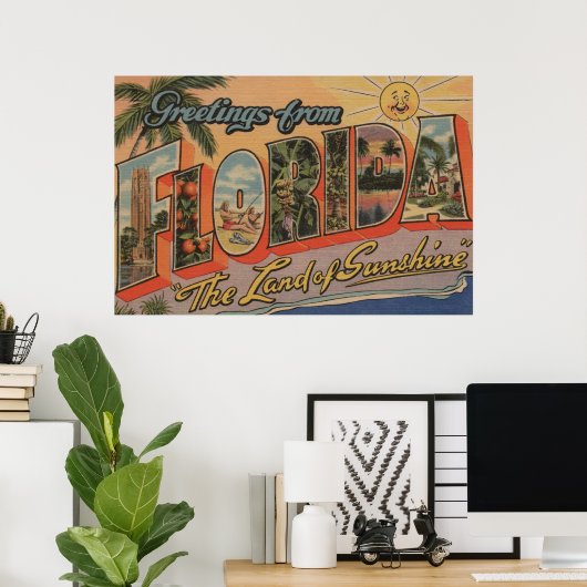 Florida - Het land van de zon Poster (Thuiskantoor)