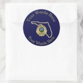 Florida Highway Patrol Custom Ronde Sticker (Tas)
