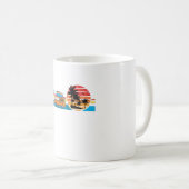  Florida Hippie Surf Van Retro Beach Sunset Koffiemok (Voorkant rechts)