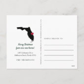 Florida Holiday Moving Announcement Briefkaart (Achterkant)