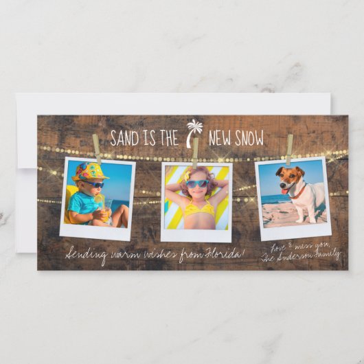 Florida Holiday Sand is de Nieuwe Sneeuwfotokaart (Voorkant)