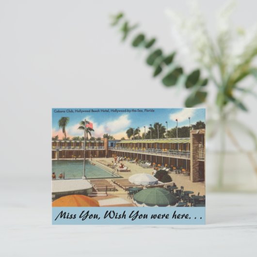 Florida, Hollywood Beach Hotel Briefkaart (Staand voorkant)