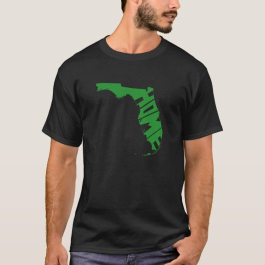 Florida Home Floridan Word Art Floridian Green T-shirt (Voorkant)