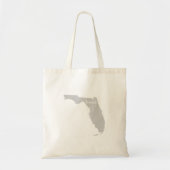 Florida Home Silhouette Map Vorm grijze achtergron Tote Bag (Voorkant)